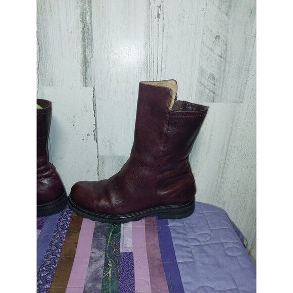 F Shoes By Jogn Fluevog Mens 8.5 Leather Zip Up Boots - Picture 9 of 14